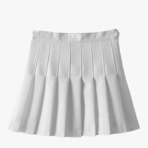 White Pleated Skirt